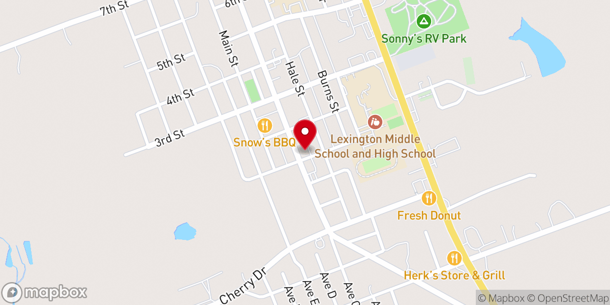 Map showing location of St James Parish Hall