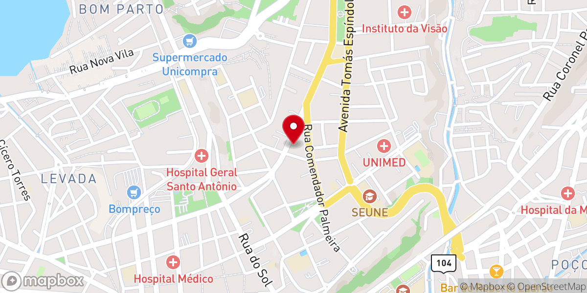 Map showing location of Igreja Evangélica Assembleia de Deus no Estado de Alagoas – Templo Sede IEADAL