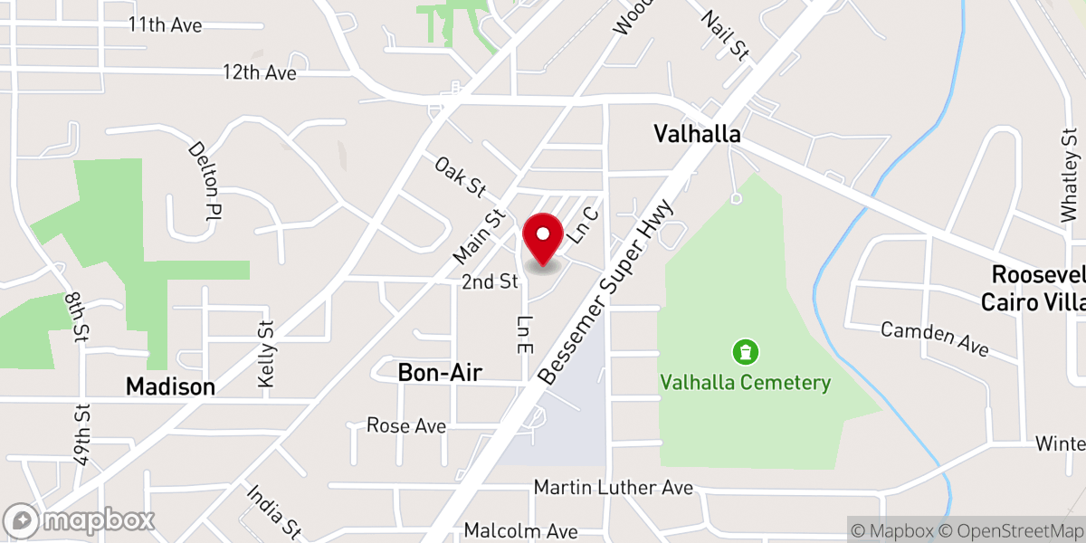 Map showing location of Church of God In Christ