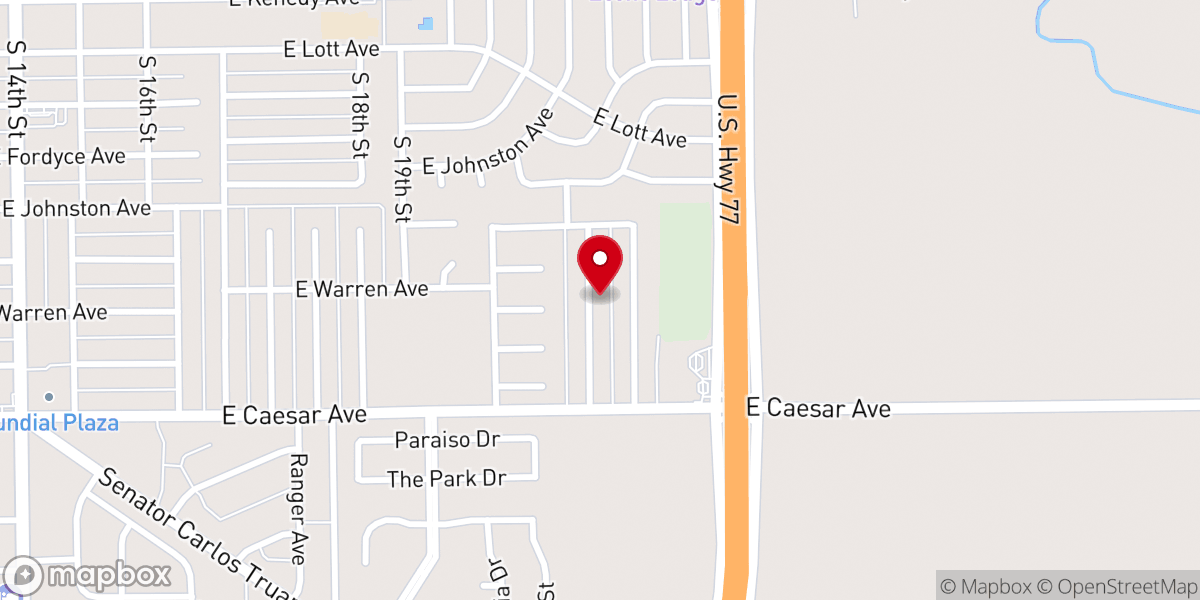 Map showing location of VEAMS Roadside Truck and Trailer Repair