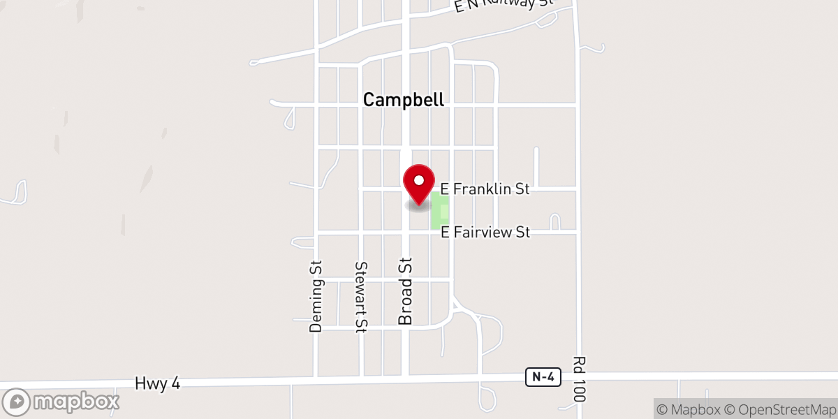 Map showing location of Presbyterian Church