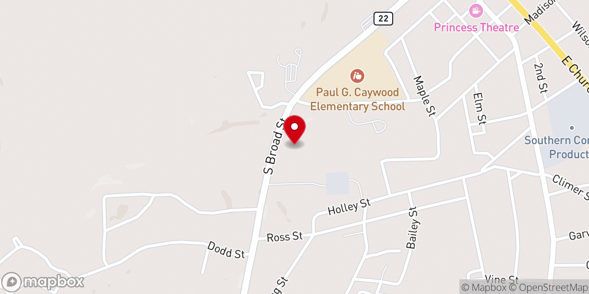 Map showing location of Church of God