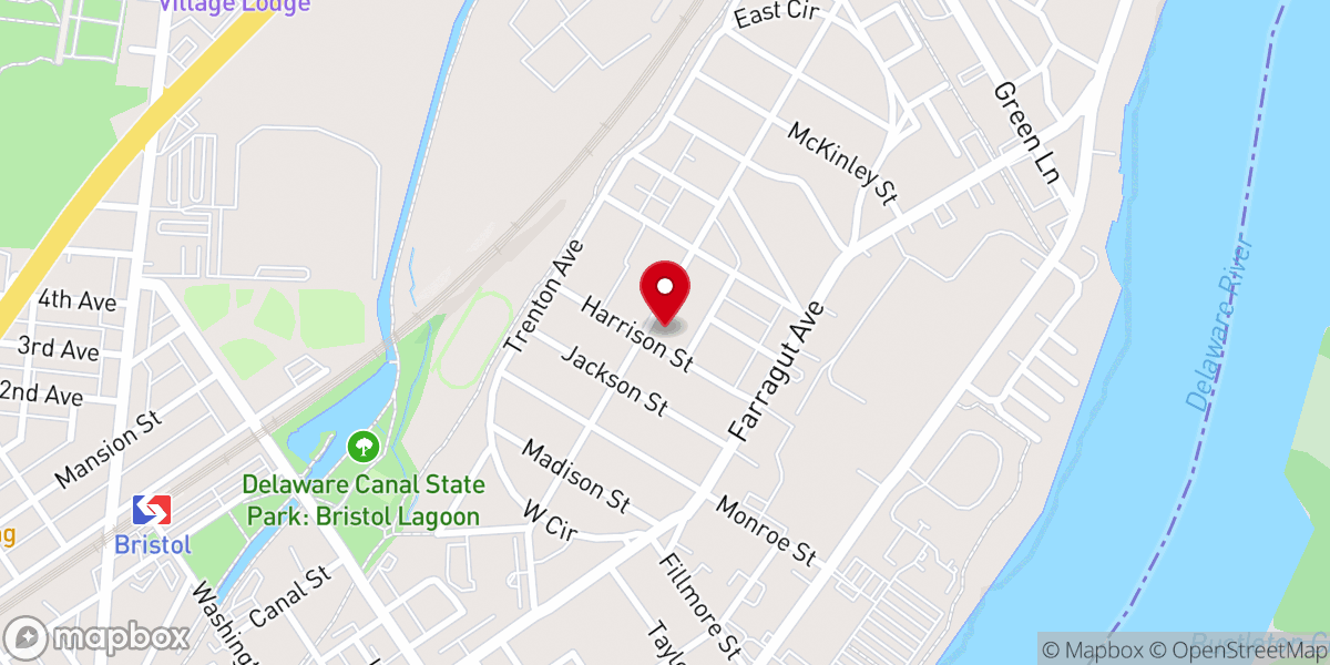 Map showing location of Harriman United Methodist Church