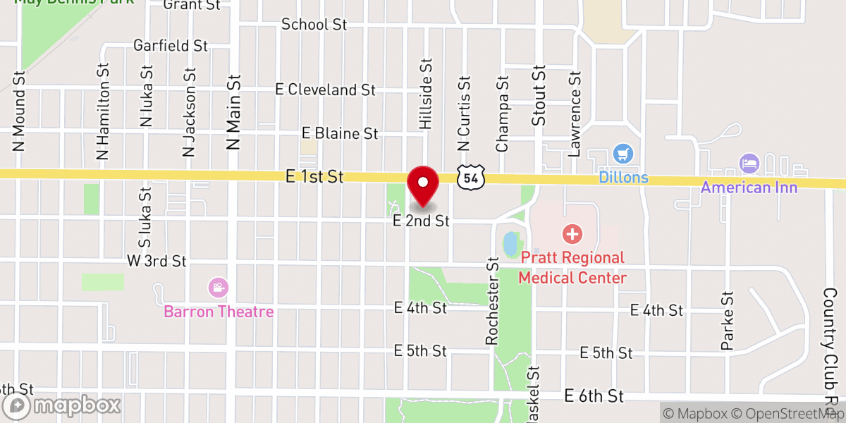 Map showing location of Ascension Lutheran Church
