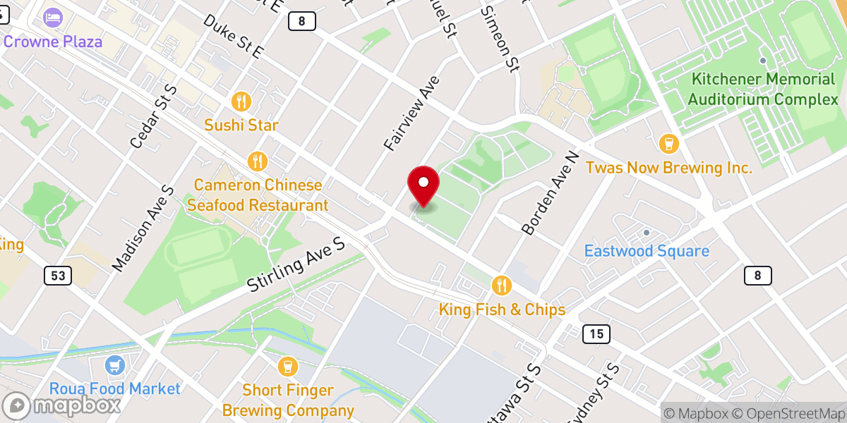 Map showing location of First Mennonite Church