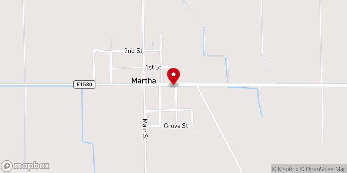 Map showing location of Martha Centennial Memorial