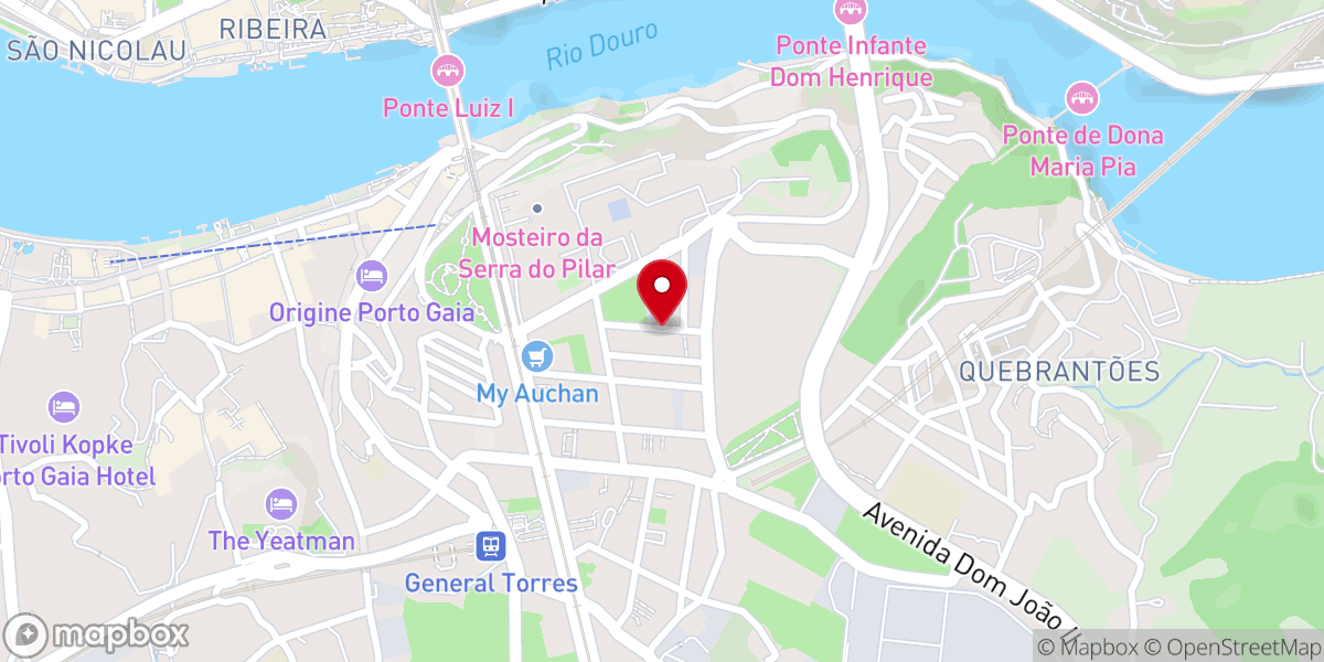 Map showing location of Igreja Bíblica Urbana