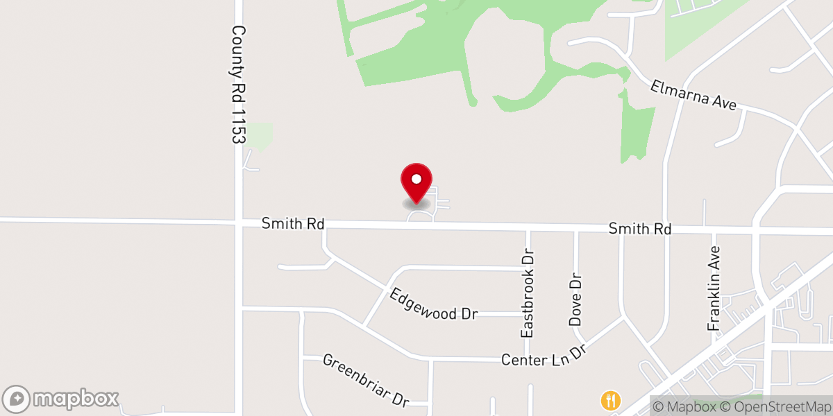Map showing location of Peace Evangelical Lutheran Church