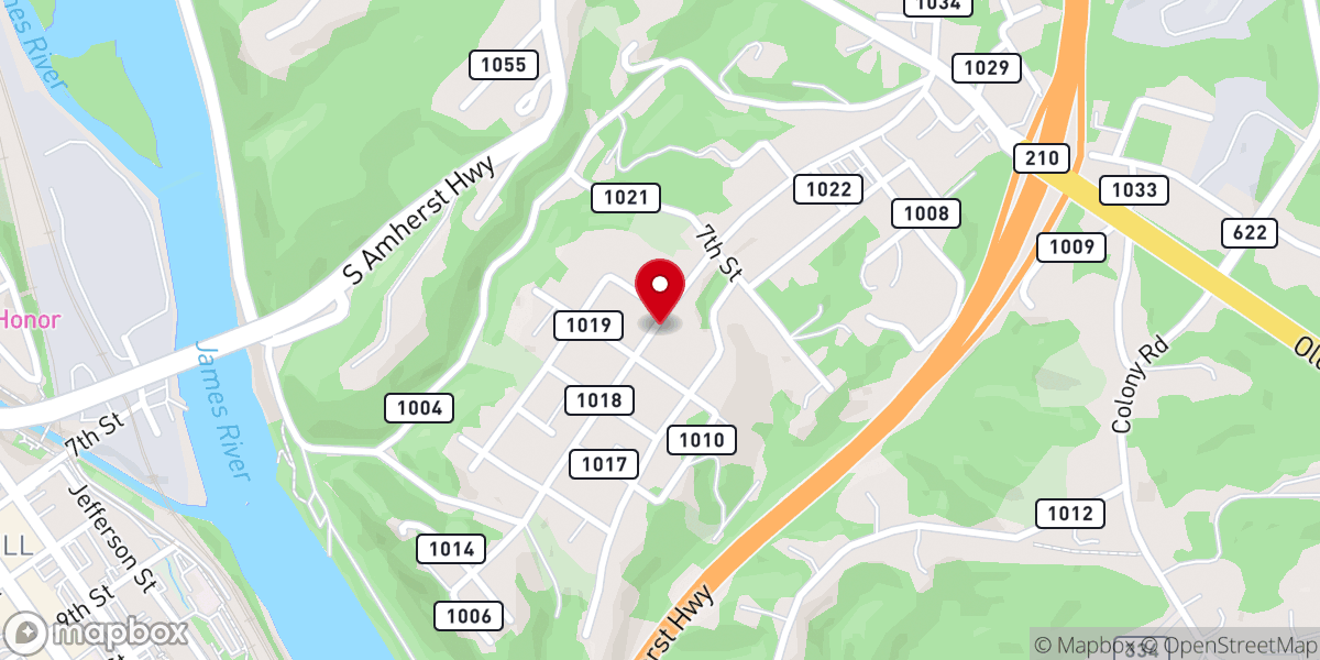 Map showing location of Emmanuel Episcopal Church