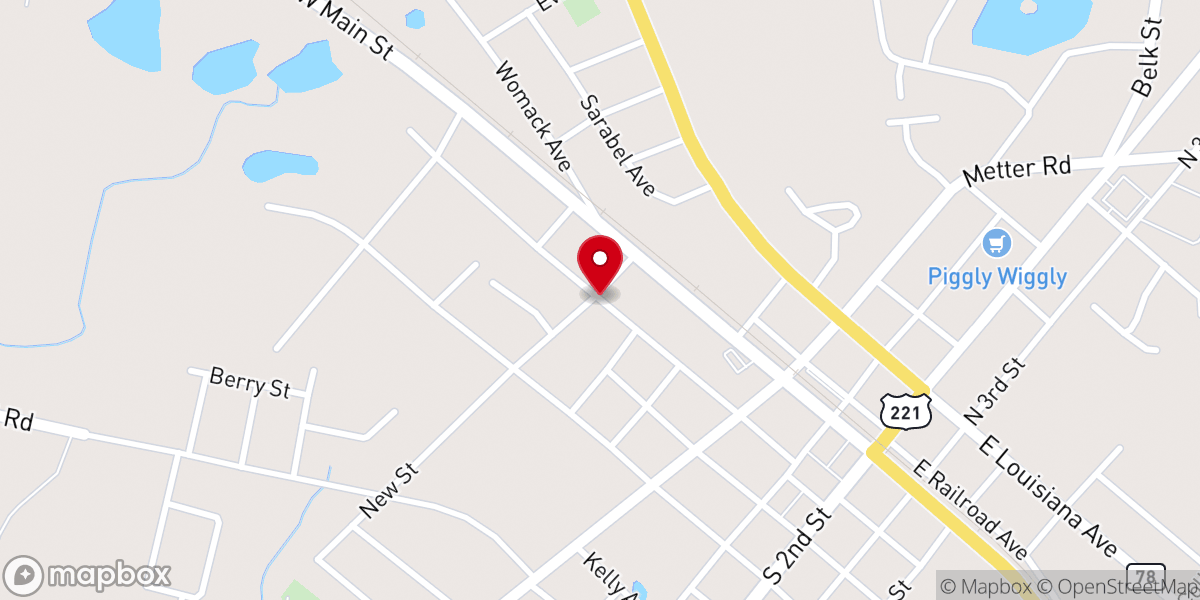 Map showing location of Million Pines Arts & Crafts