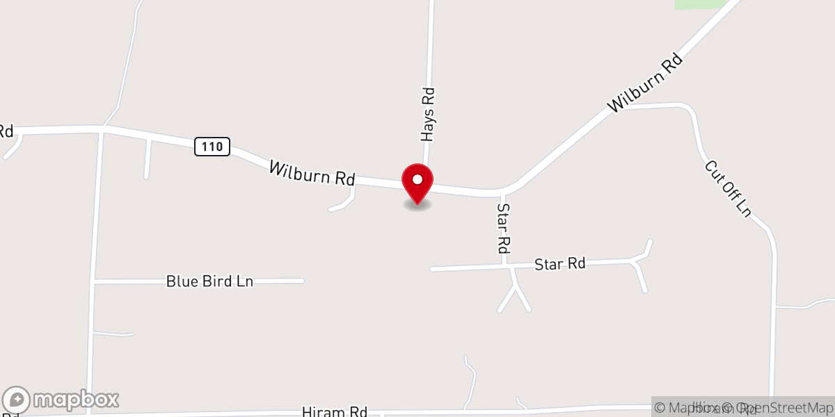 Map showing location of Little Red River Bible Church