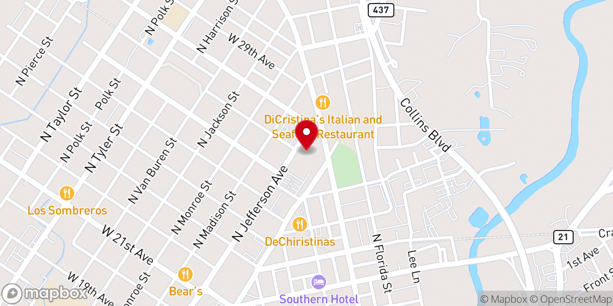 Map showing location of St Tammany