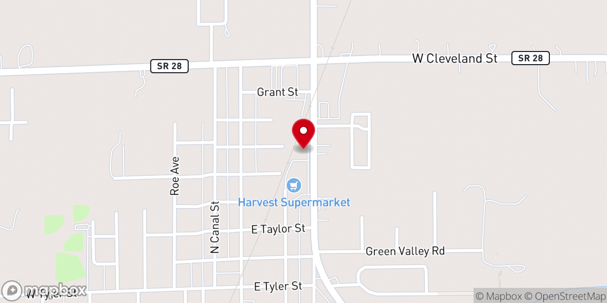 Map showing location of Blueberry Hill Pancake House