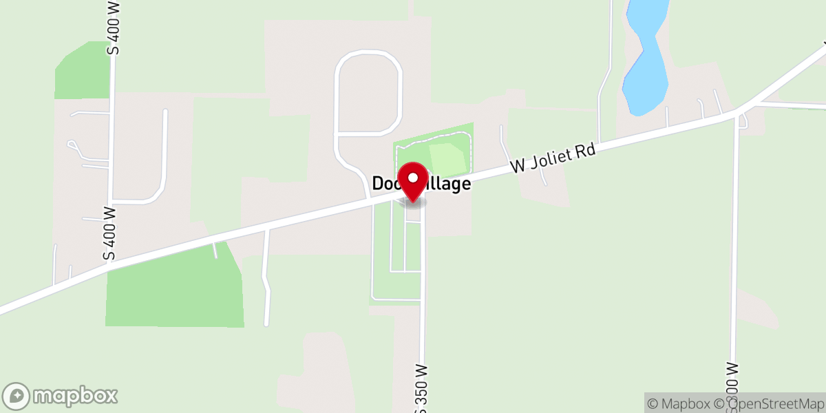 Map showing location of Door Village United Methodist Church