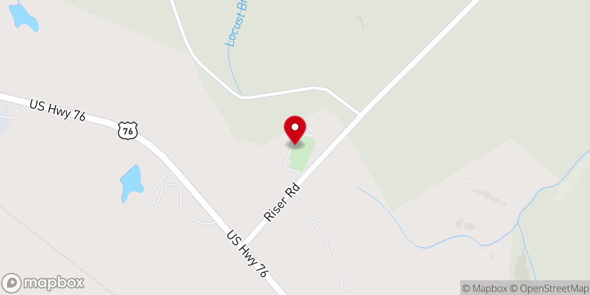 Map showing location of Mt Olive AME Church