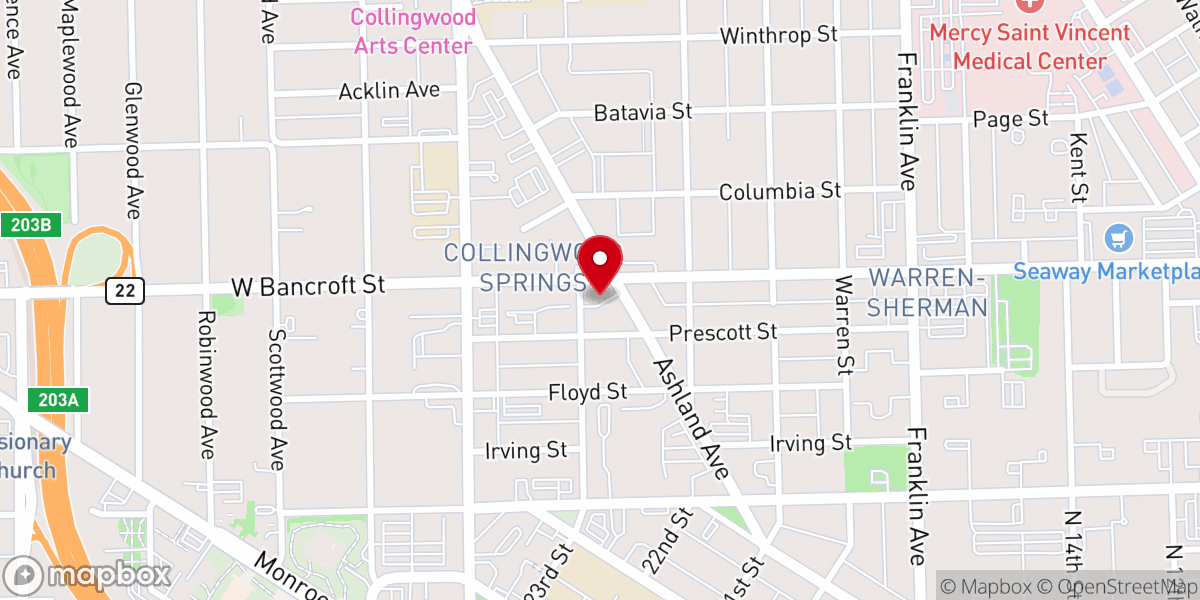 Map showing location of Berea Church of Christ Holiness