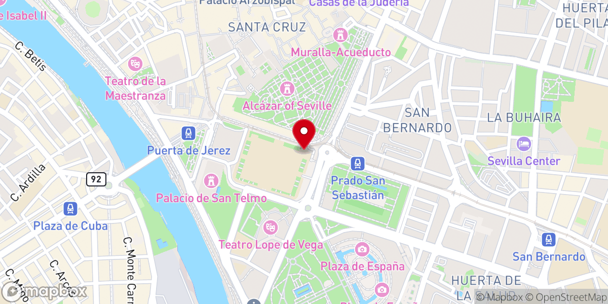 Map showing location of Capilla de la Universidad