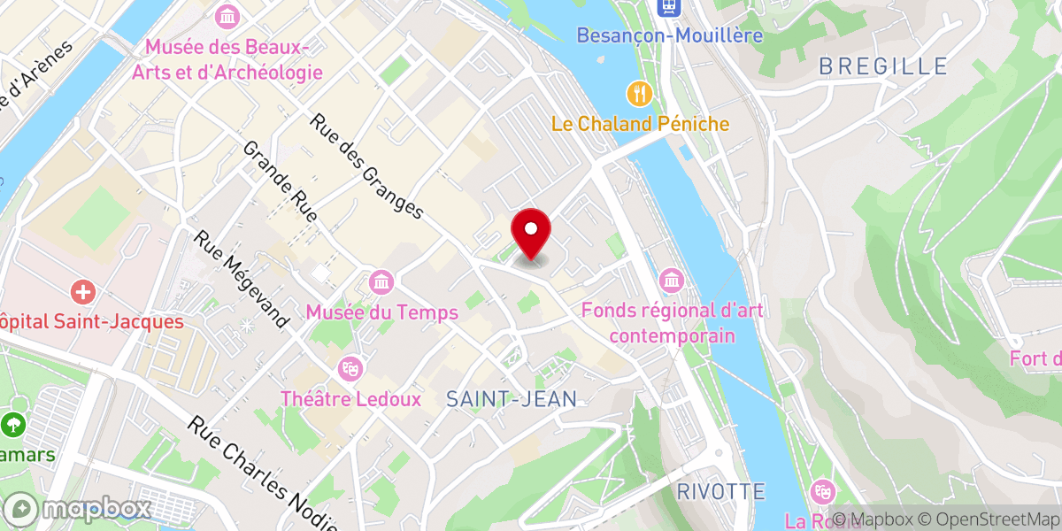 Map showing location of Chapelle de la Visitation