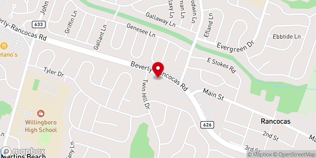 Map showing location of Calvary Bible Baptist Church