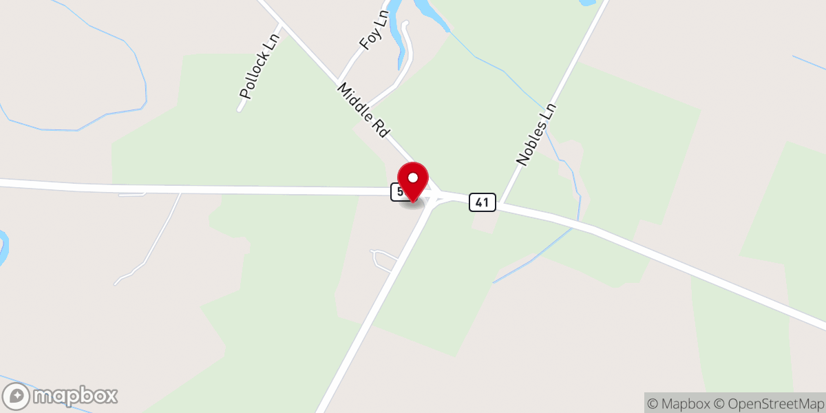 Map showing location of Calvary Church
