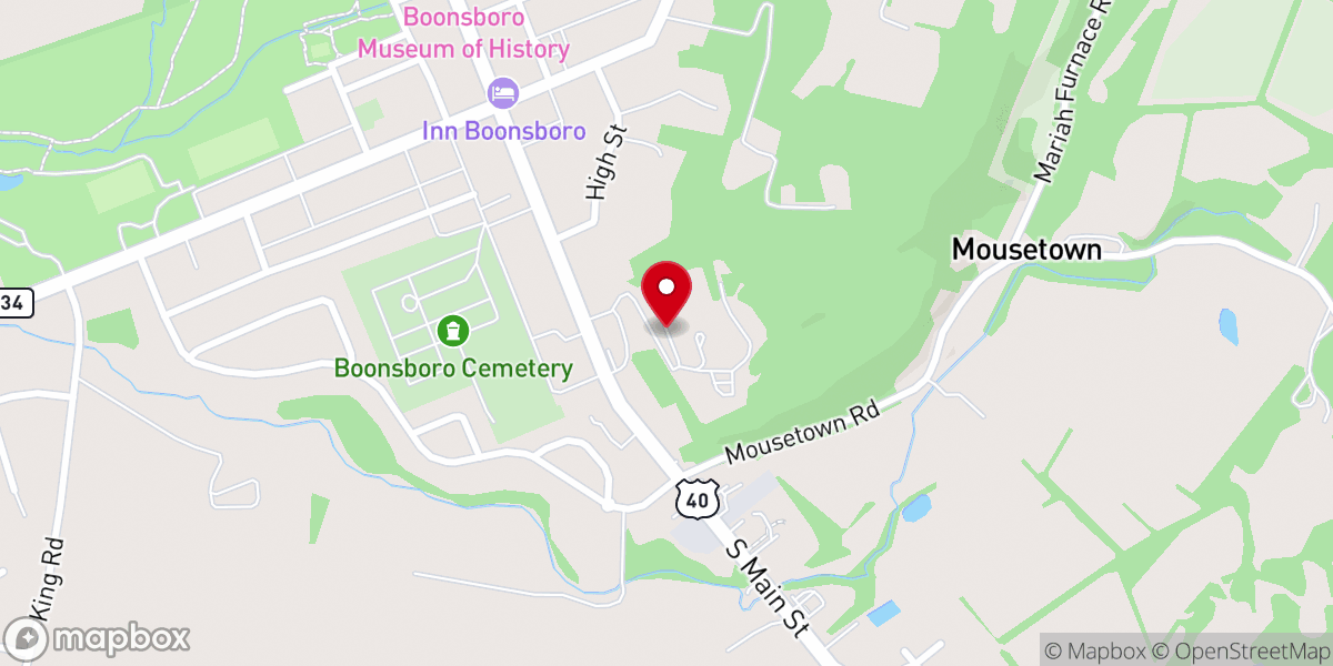 Map showing location of South Mountain Rehab Center