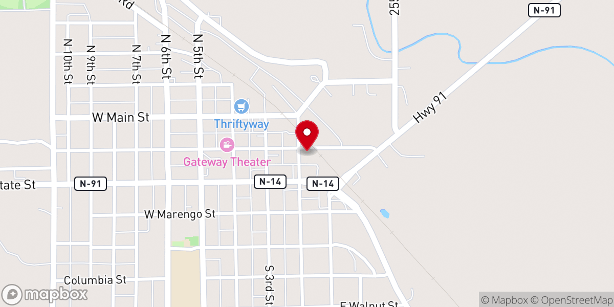 Map showing location of Albion Lockers