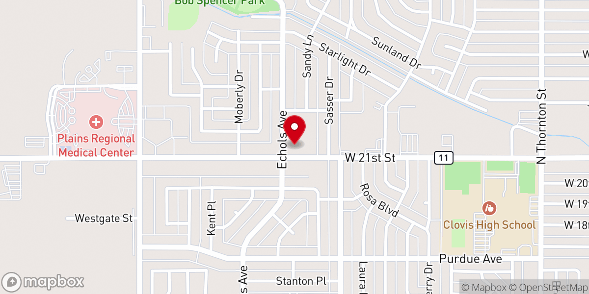 Map showing location of Church of Christ