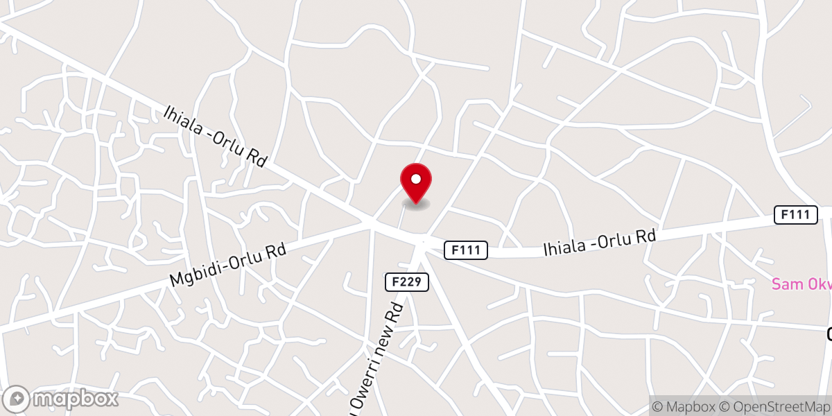 Map showing location of Church of Redemption, Amaifeke