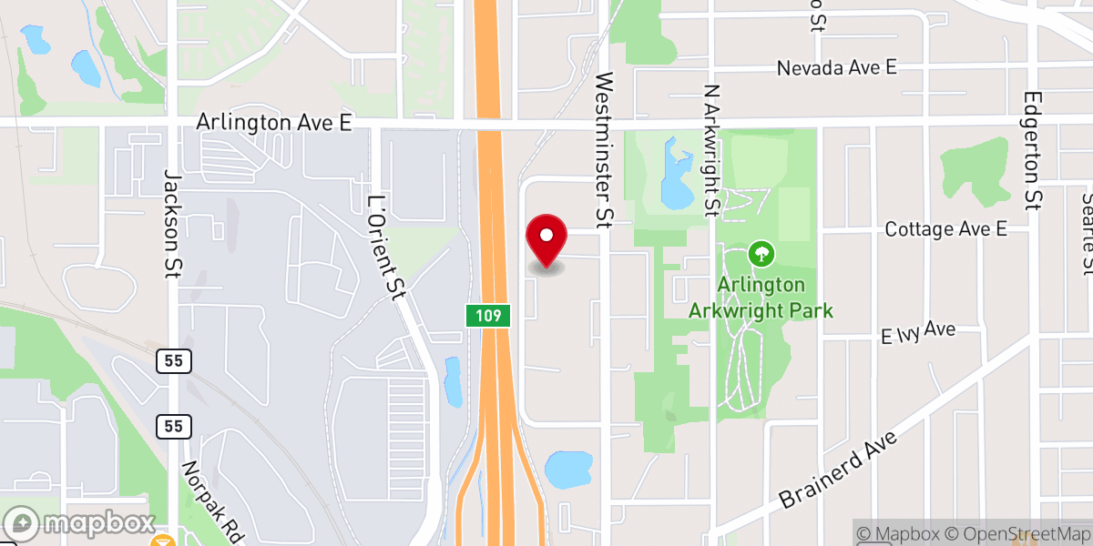 Map showing location of Faith Baptist Church