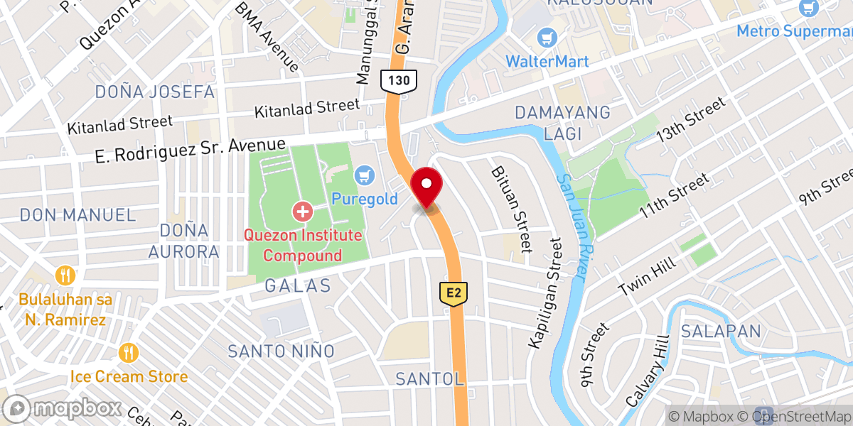 Map showing location of United Pentecostal Church - Araneta Avenue, Quezon City
