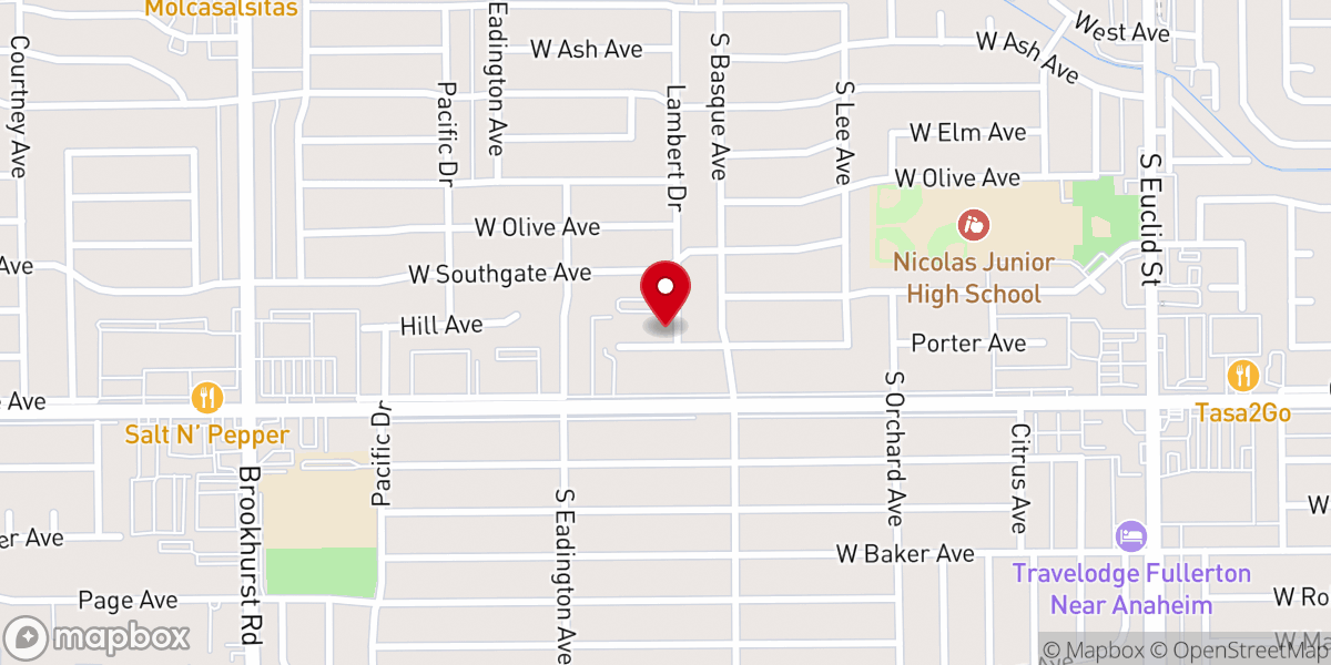 Map showing location of Grace Bible Chapel