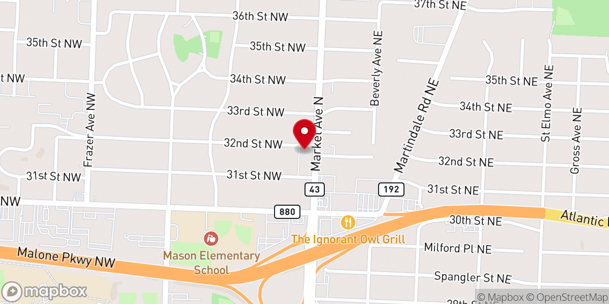 Map showing location of New Vision United Church