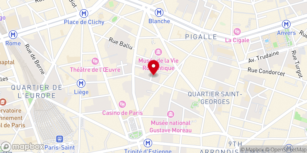 Map showing location of St Georges proche Opéra et la Basilique sacrée