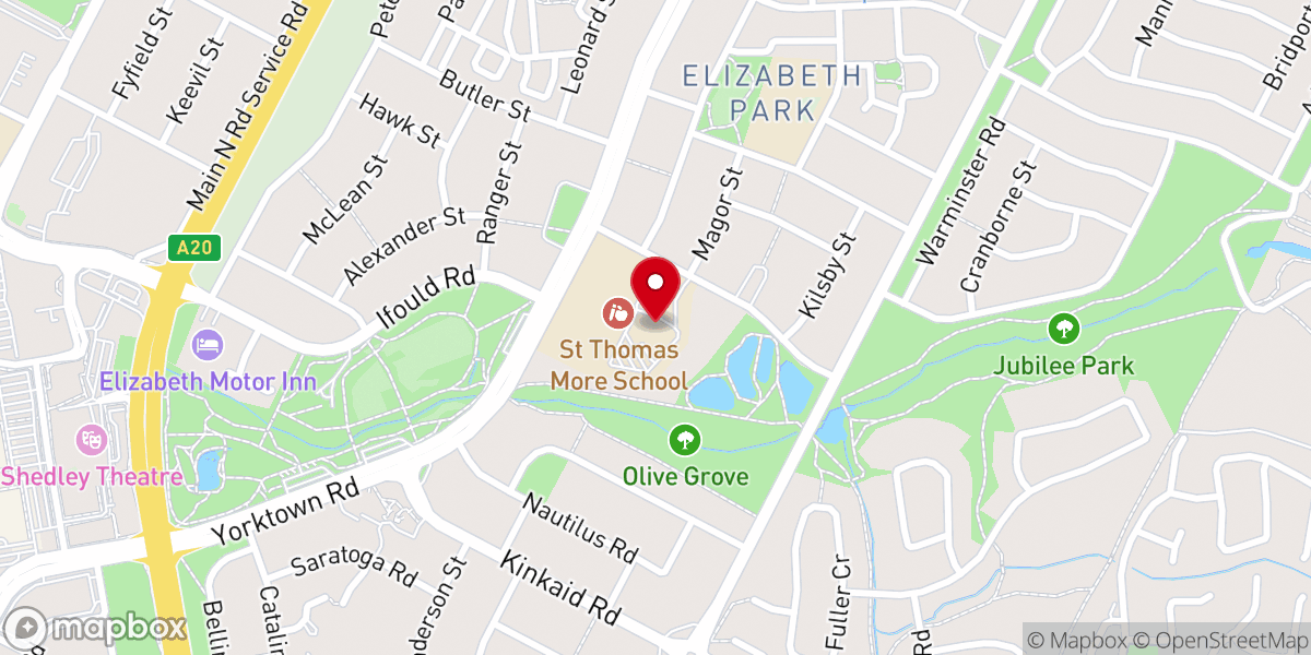 Map showing location of Adelaide Chin Christian Church
