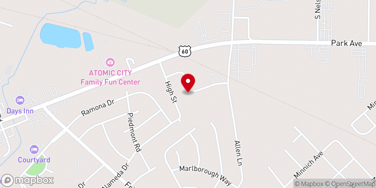 Map showing location of Grace Fellowship Church