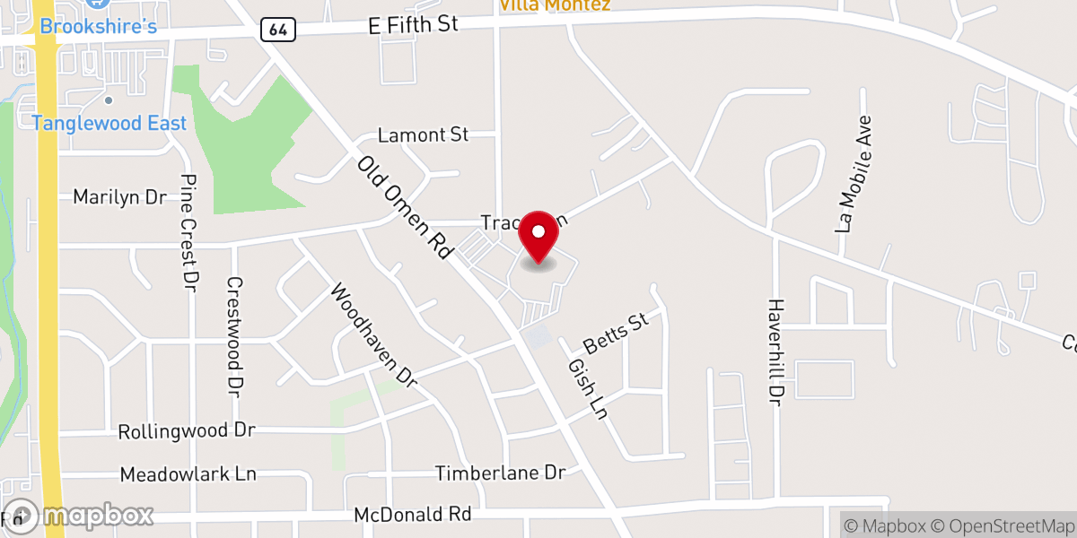 Map showing location of Rose Heights Church