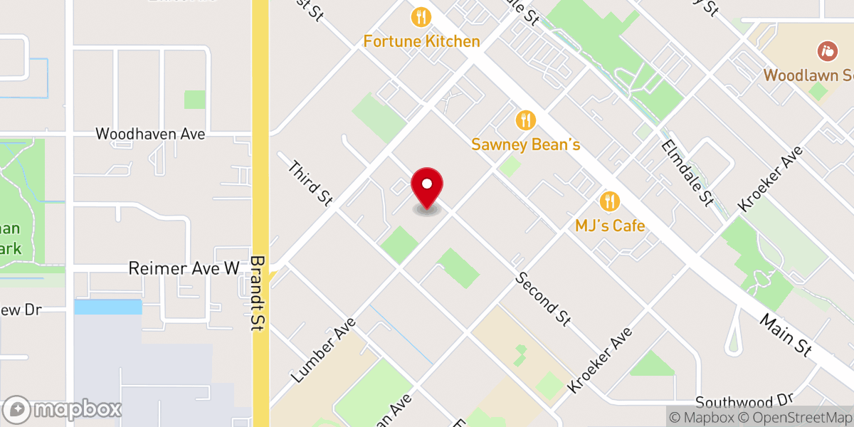 Map showing location of Slavic Baptist Church