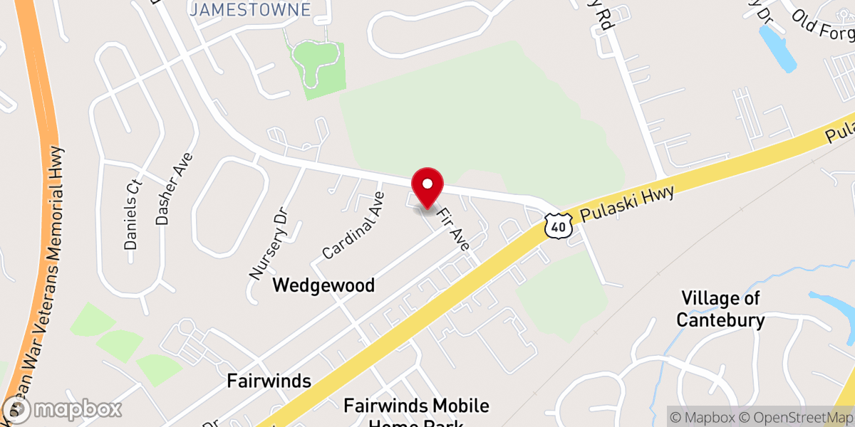 Map showing location of Newlife Worship Center