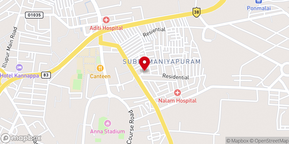 Map showing location of St. John De Britto Church