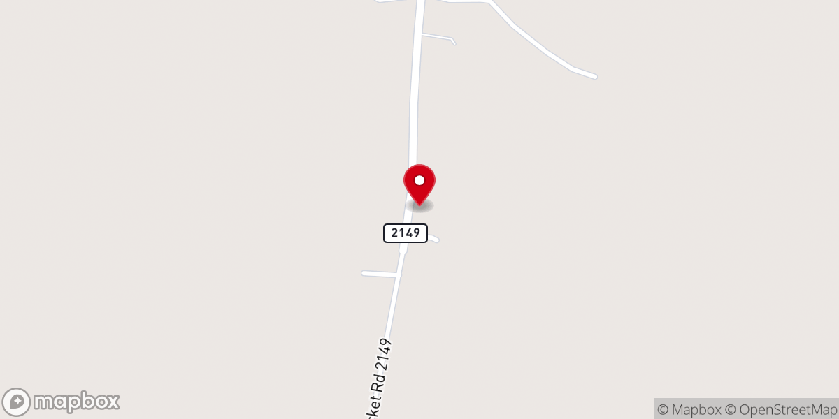Map showing location of Moss Springs Baptist Church