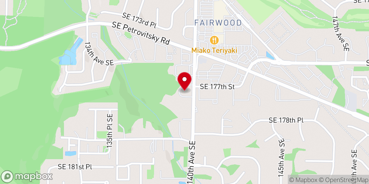 Map showing location of Nativity Lutheran Church