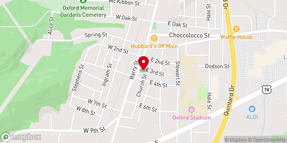 Map showing location of Dodson Memorial Presbyterian