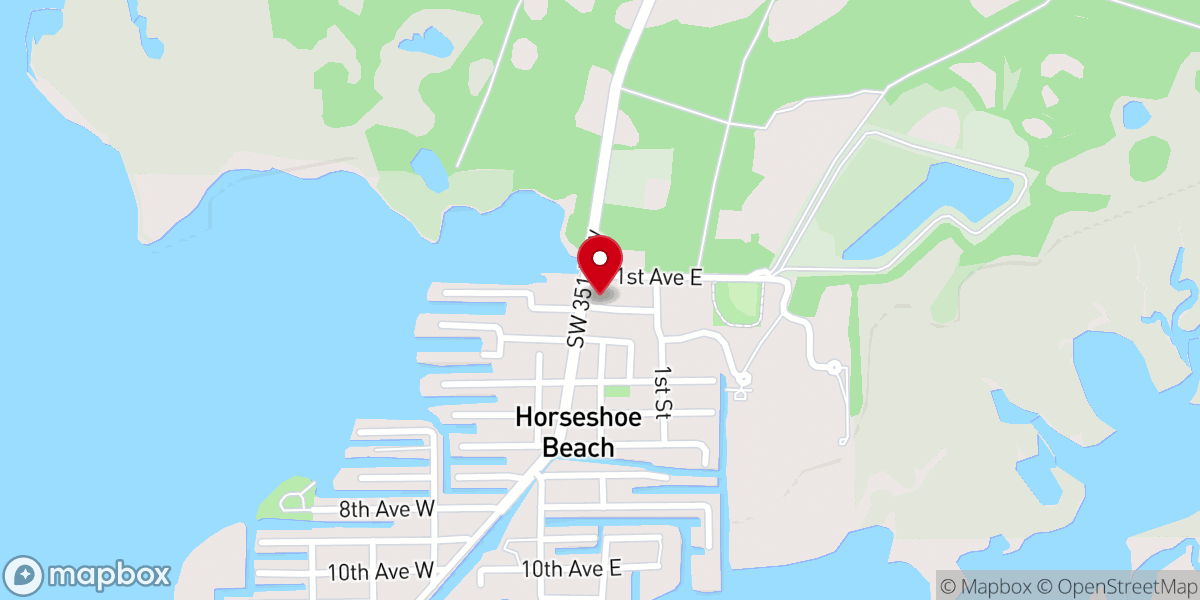 Map showing location of First Baptist Church Horseshoe