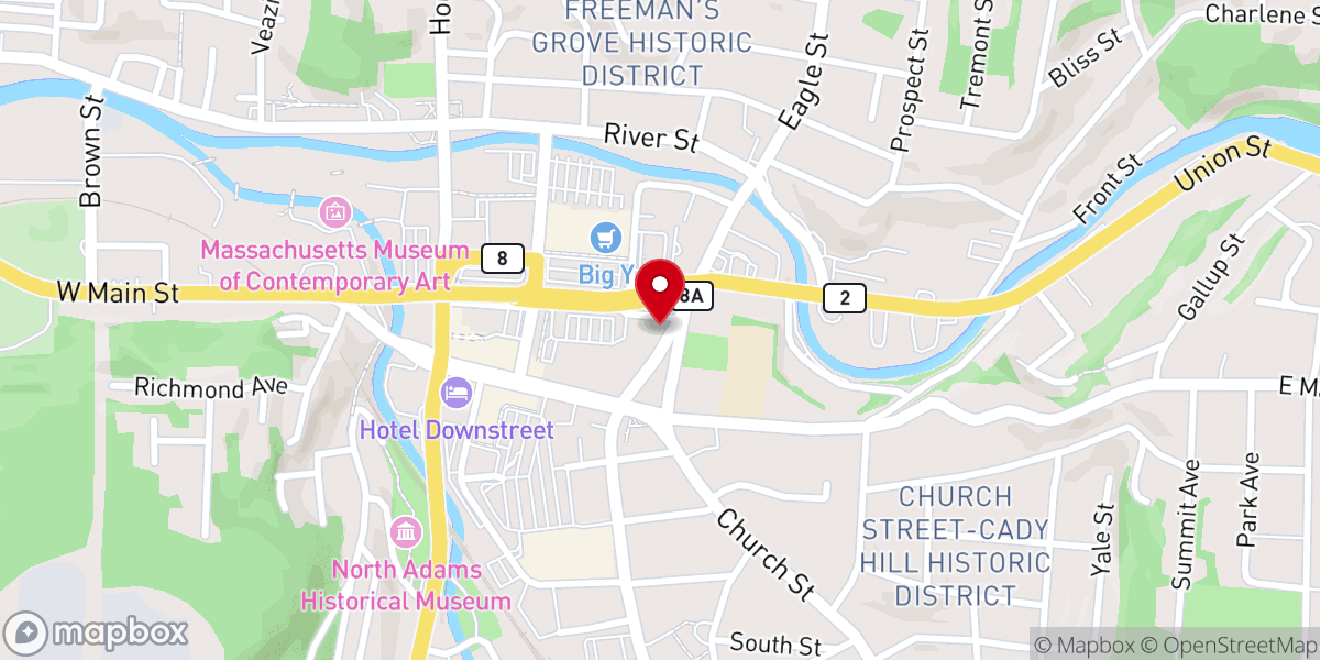 Map showing location of Friendship Center Food Pantry