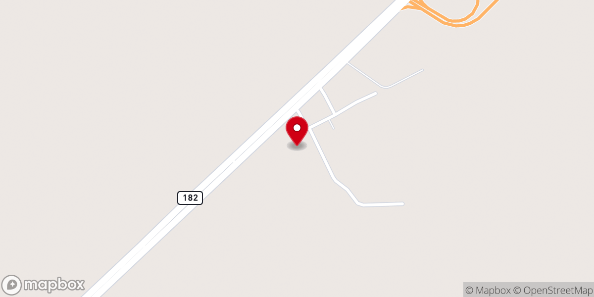 Map showing location of Lafourche Parish Sheriff's Office Shooting Range