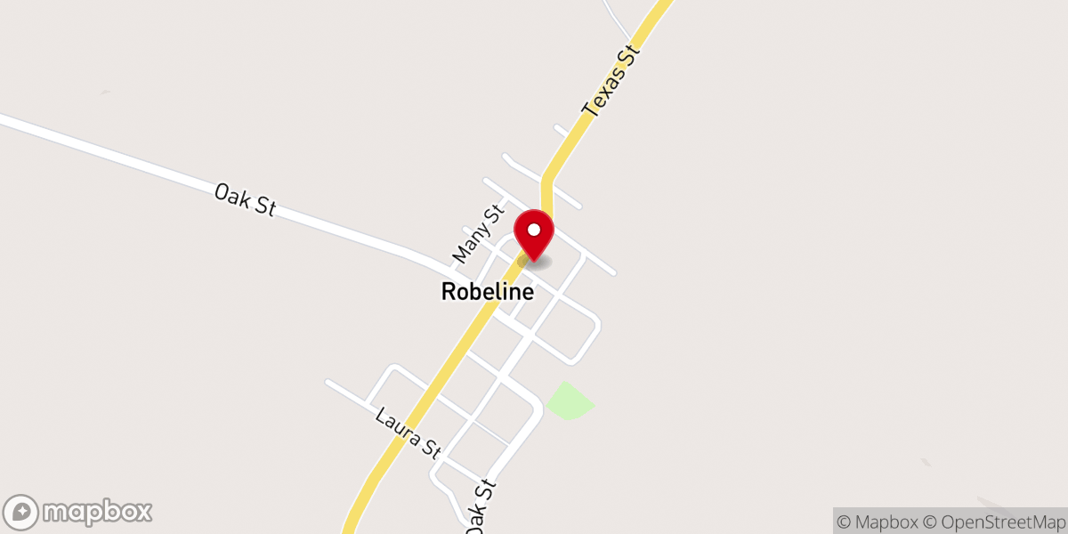 Map showing location of Robeline Police Department