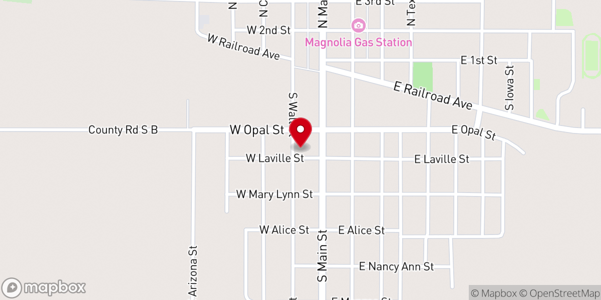 Map showing location of Church of Christ