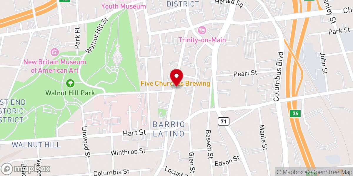 Map showing location of Triumphant Church