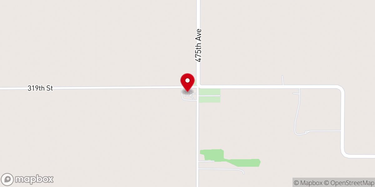 Map showing location of St. Paul Lutheran Church
