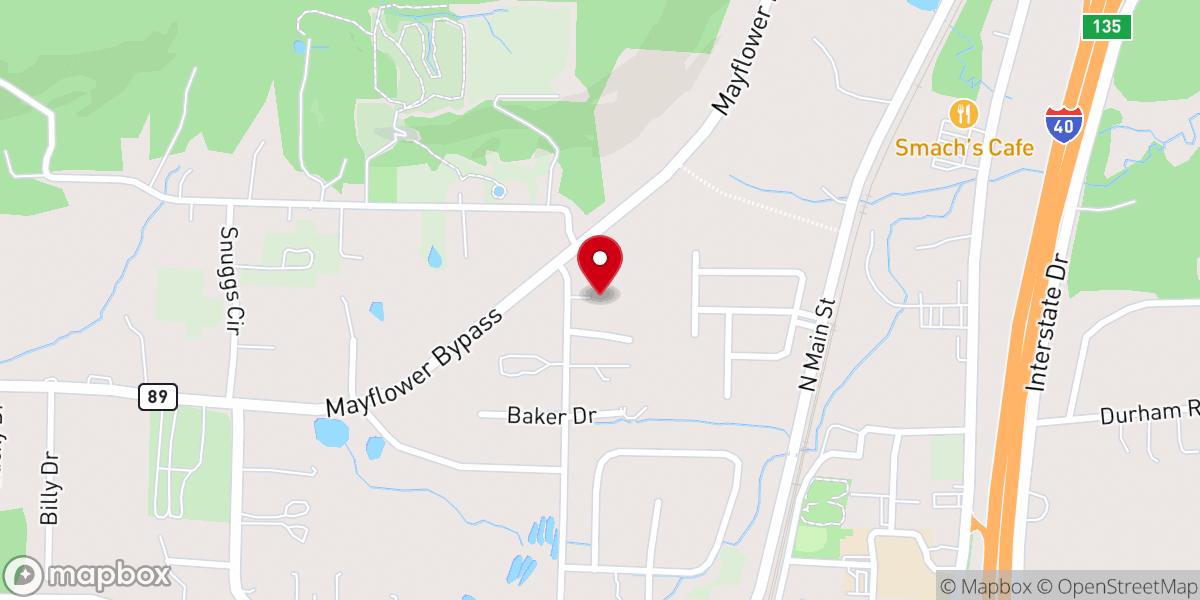 Map showing location of Mayflower New Beginnings PCG